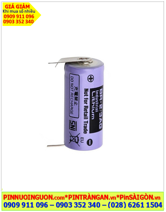 Panasonic BR-2/3AG; Pin nuôi nguồn Panasonic BR-2/3AG 2/3A 1450mAh (zắc nâu), Xuất xứ Nhật 